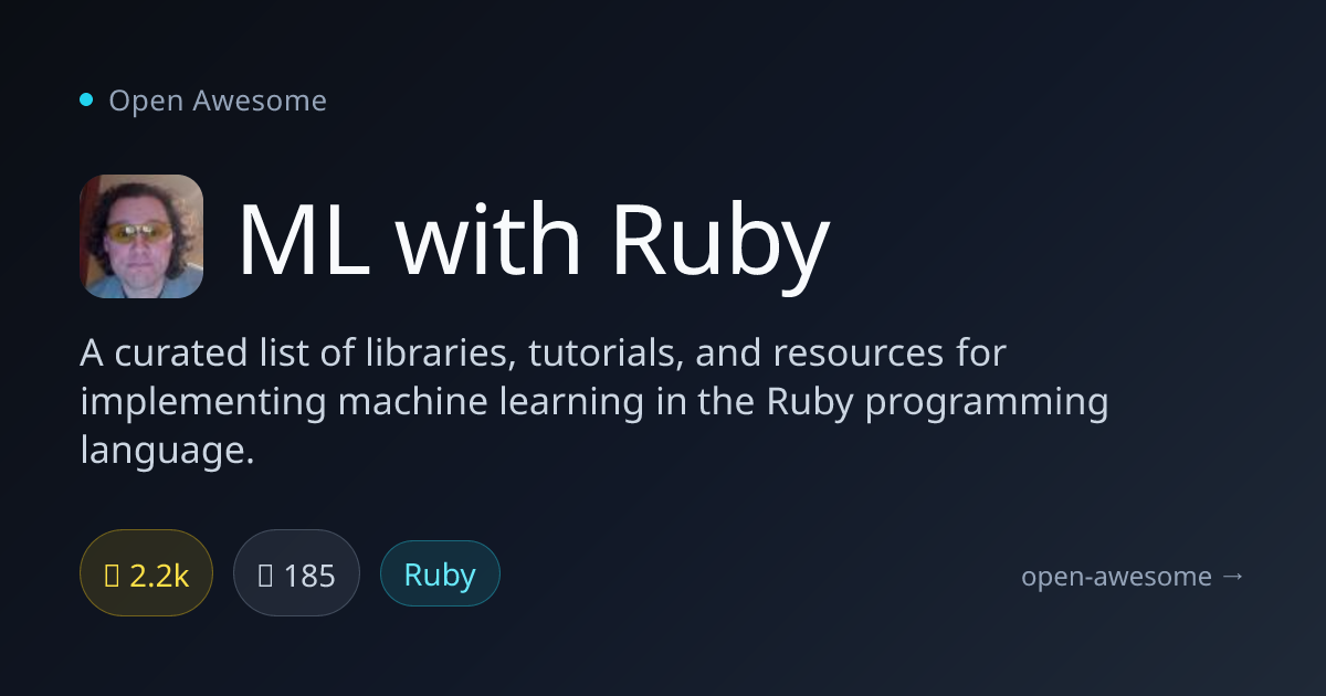 ML with Ruby — Machine Learning in Ruby | Open Awesome