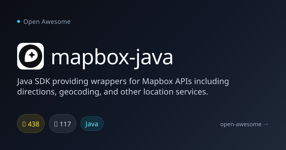 mapbox-java — Java SDK for Mapbox APIs | Open Awesome