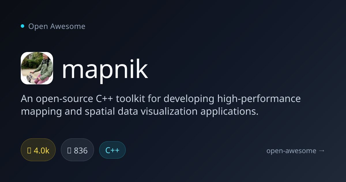 mapnik — C++ Mapping & Visualization Toolkit | Open Awesome