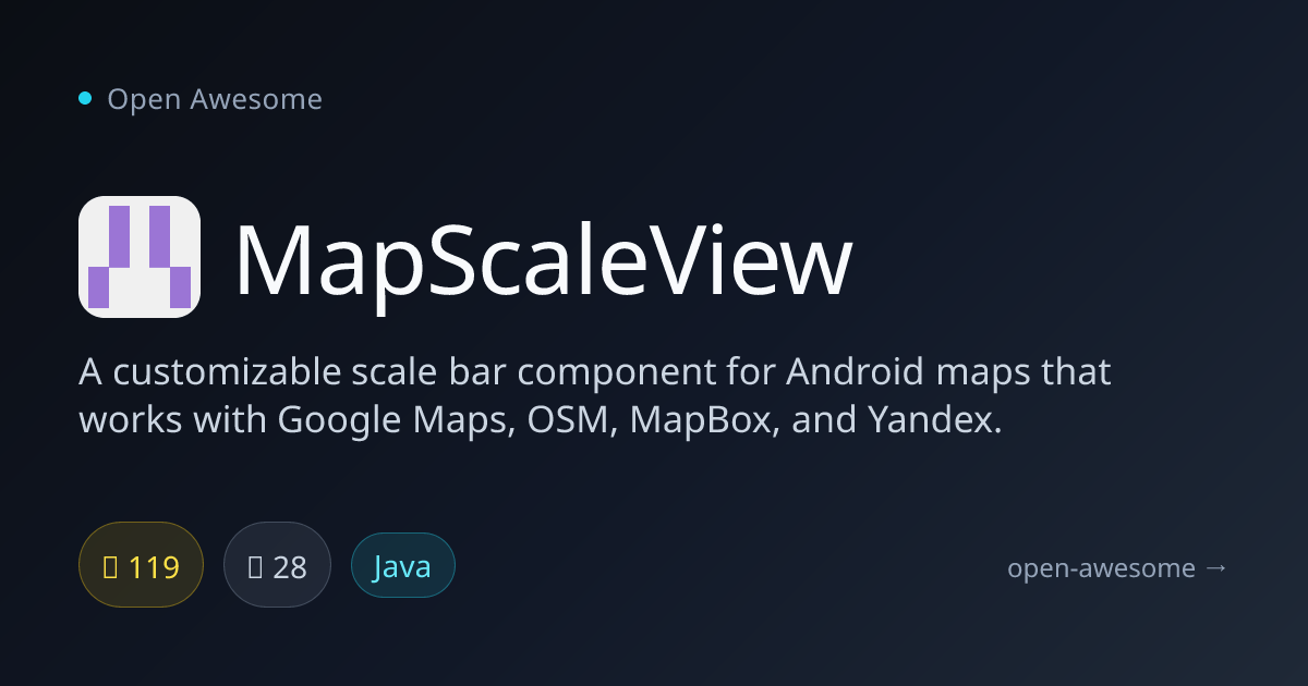 MapScaleView — Customizable Android Map Scale Bar | Open Awesome