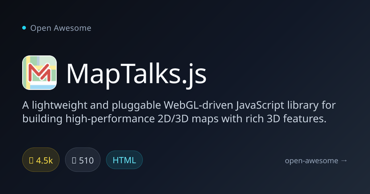 MapTalks.js — WebGL-Powered Mapping Library | Open Awesome