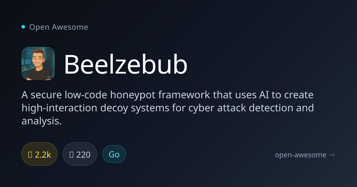 Beelzebub — AI-Powered Low-Code Honeypot Framework | Open Awesome