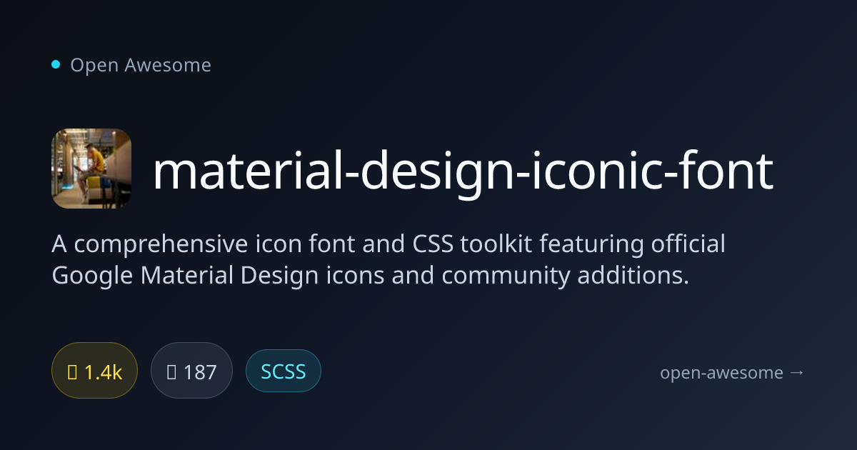 material-design-iconic-font — Material Design Icon Font | Open Awesome