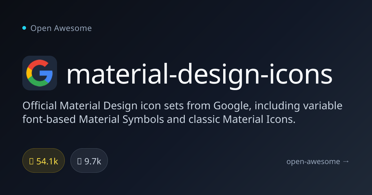 material-design-icons — Google Material Design Icons | Open Awesome