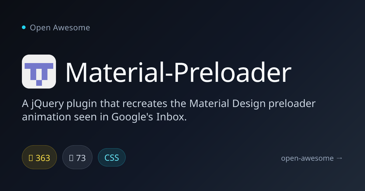 Material-Preloader — Material Design Preloader Plugin | Open Awesome