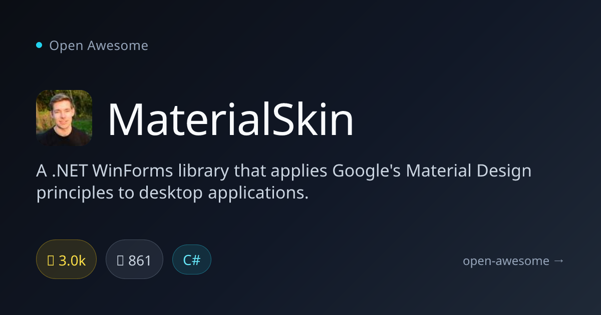 MaterialSkin — Material Design for WinForms | Open Awesome