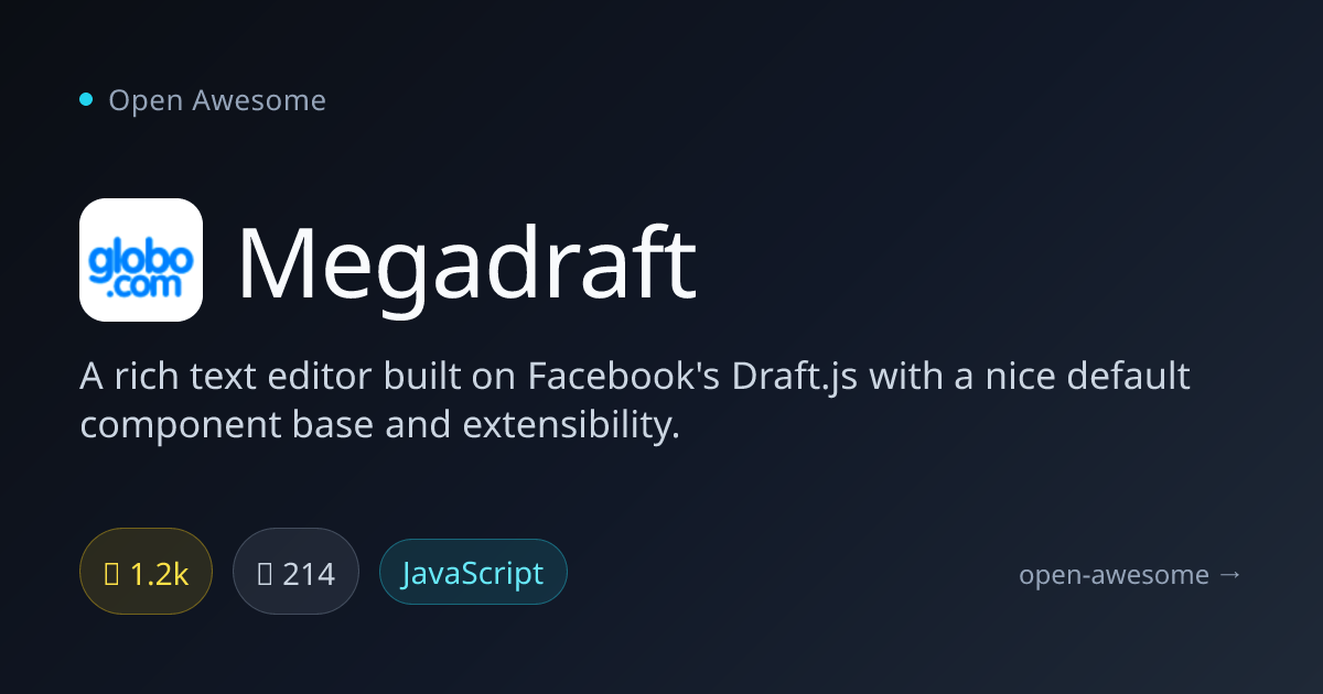 Megadraft — Rich Text Editor for Draft.js | Open Awesome