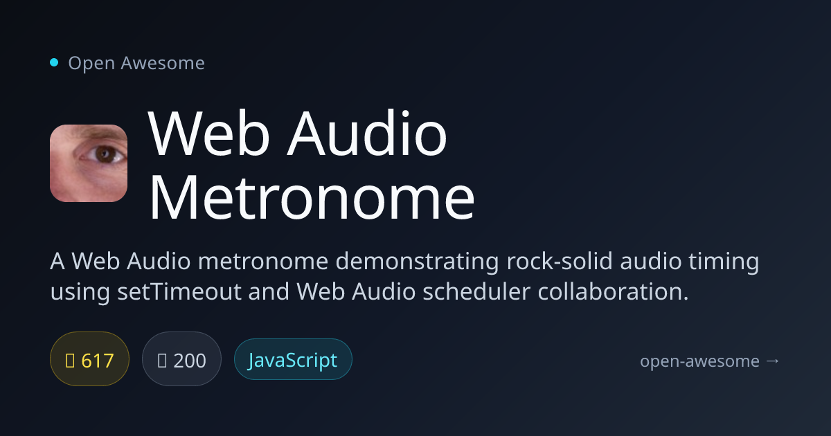 Web Audio Metronome — Rock-Solid Audio Timing Demo | Open Awesome