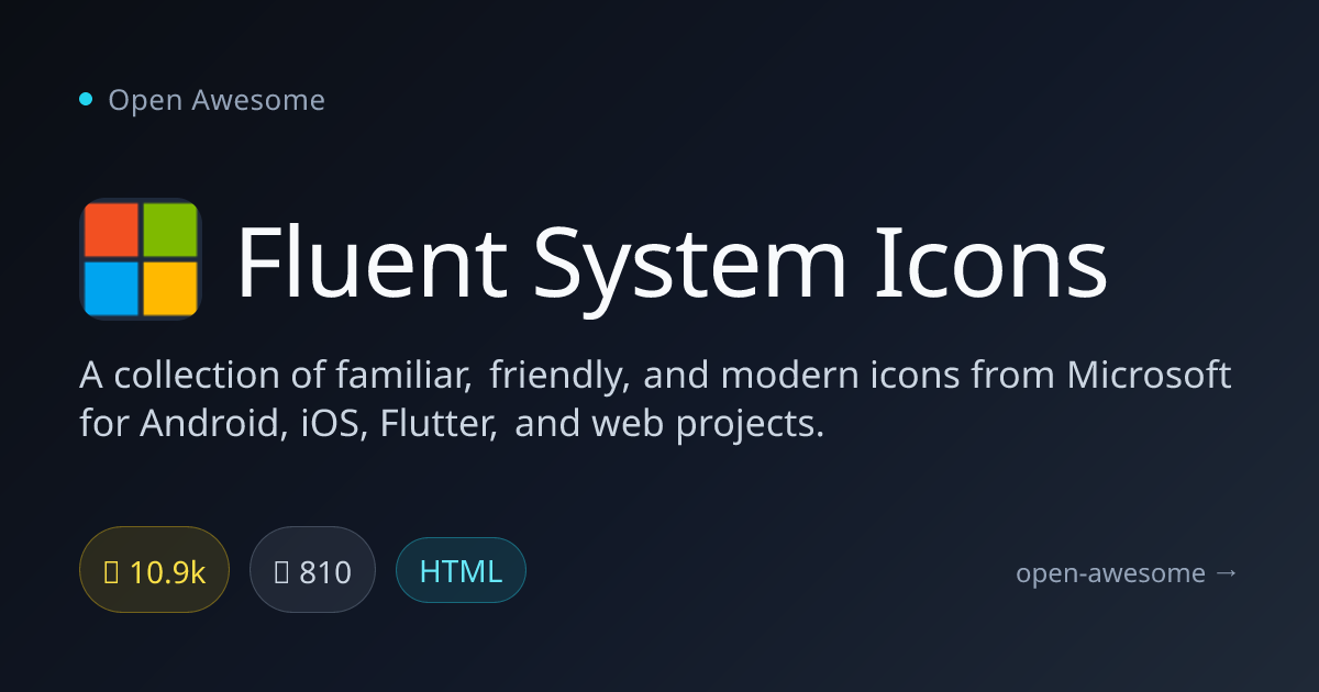 Fluent System Icons — Microsoft Icon Collection | Open Awesome