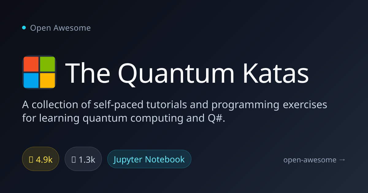 The Quantum Katas — Quantum Computing Tutorials & Exercises | Open Awesome