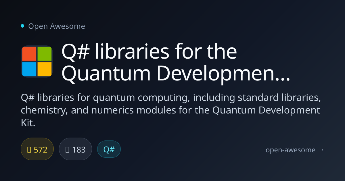 Q# libraries for the Quantum Development Kit — Quantum Computing ...