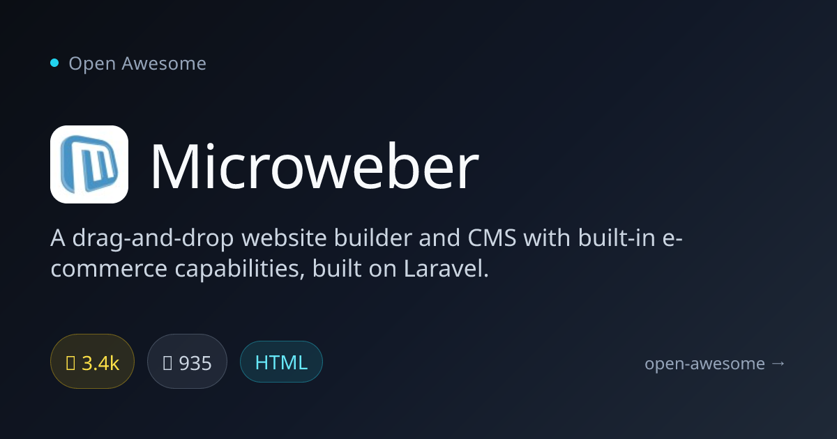 Microweber — Drag-and-Drop Laravel CMS Builder | Open Awesome