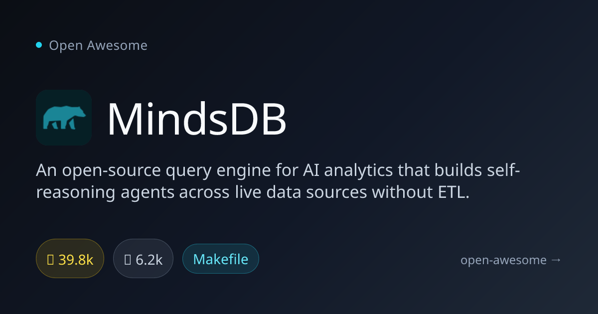 MindsDB — Query Engine for AI Analytics | Open Awesome