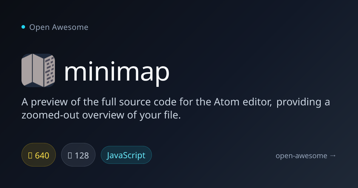 minimap — Atom Editor Source Code Preview | Open Awesome