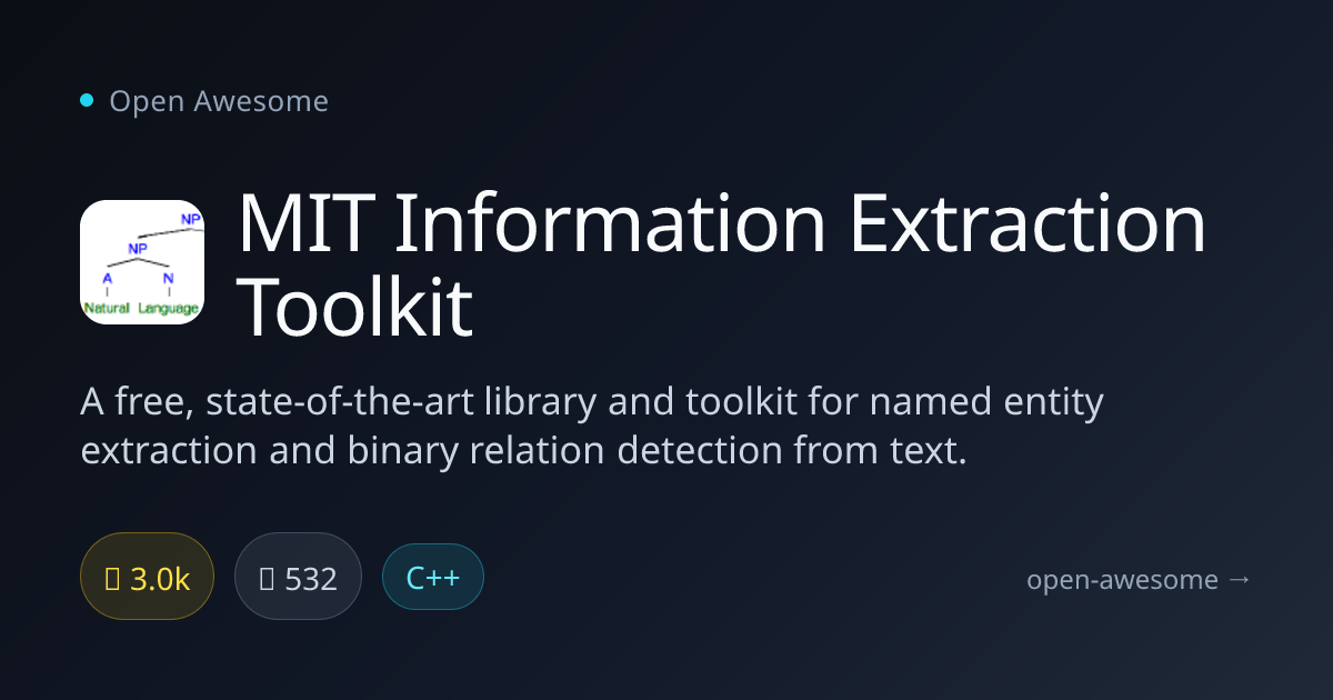 MIT Information Extraction Toolkit — Named Entity & Relation Extraction ...