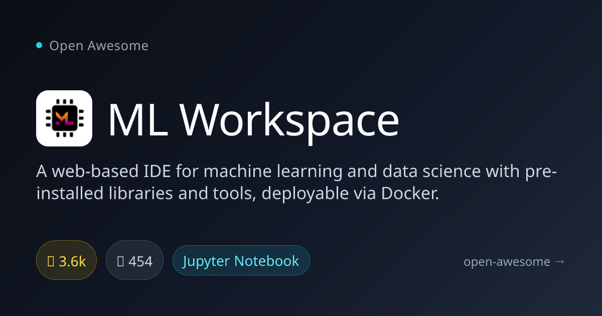 ML Workspace — Web-Based ML & Data Science IDE | Open Awesome