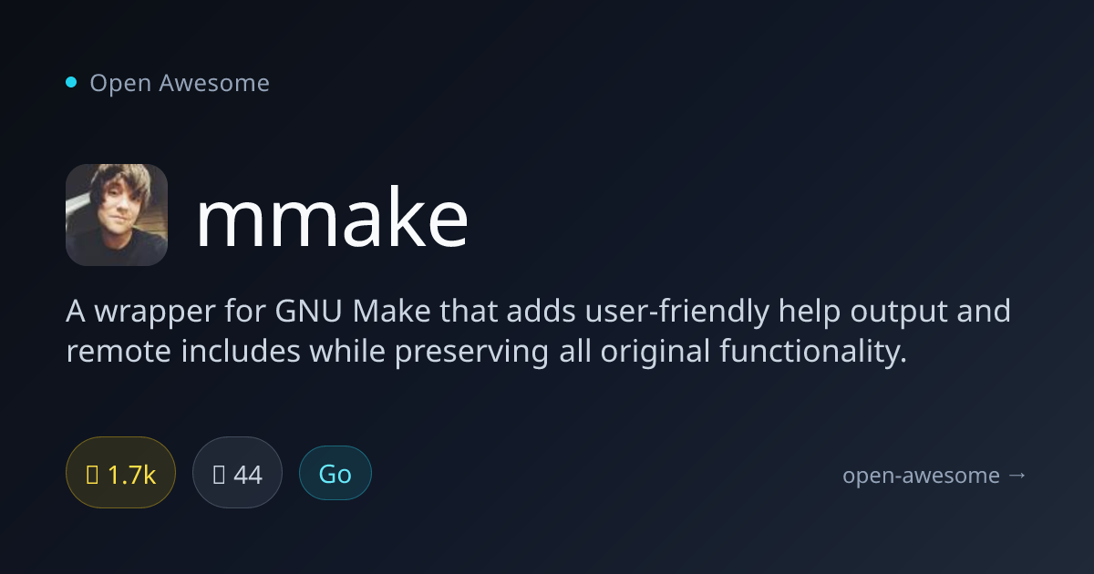 mmake — User-Friendly GNU Make Wrapper | Open Awesome