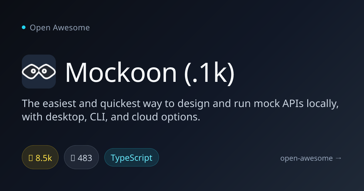 Mockoon (.1k) — Mock API Design & Runner | Open Awesome