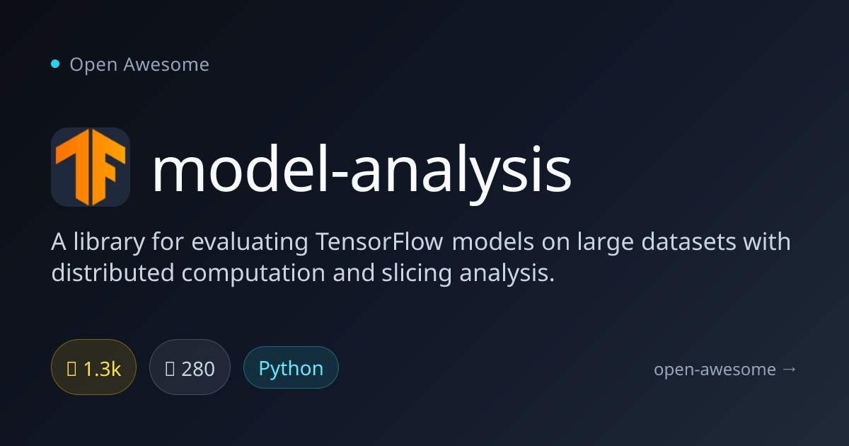 model-analysis — TensorFlow Model Evaluation | Open Awesome
