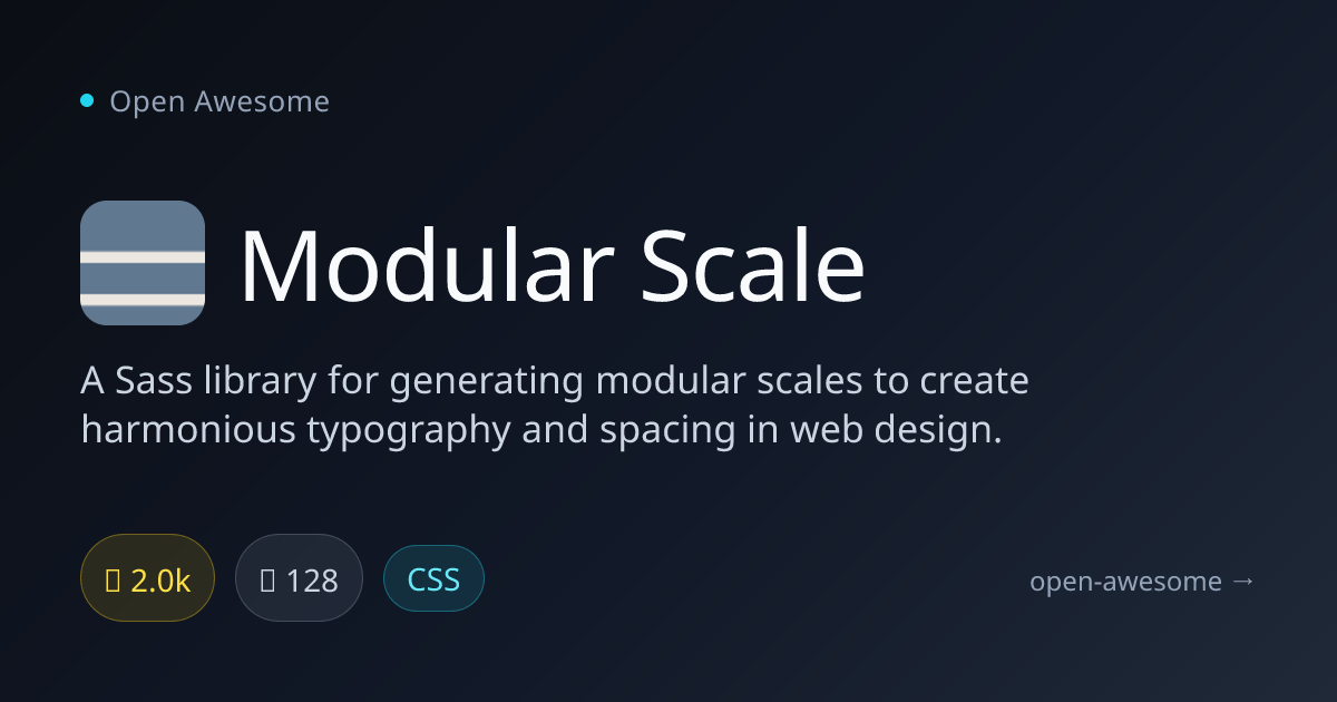 Modular Scale — Sass Typography Scale Generator | Open Awesome