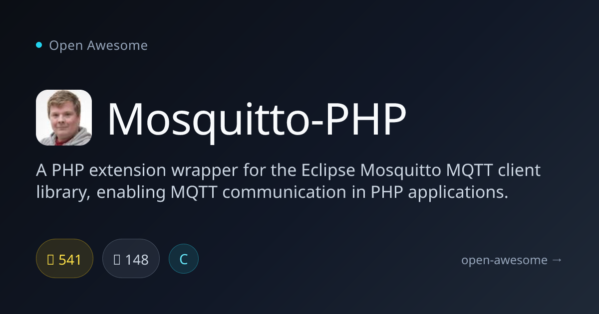 Mosquitto-PHP — PHP MQTT Client Extension | Open Awesome