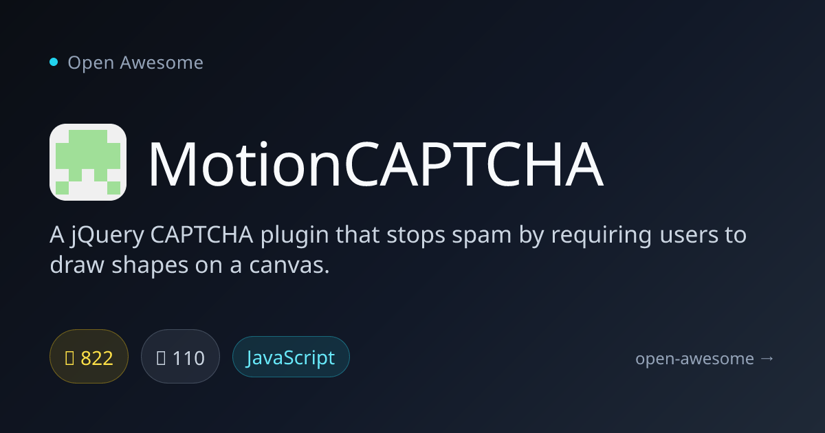 MotionCAPTCHA — jQuery Canvas Shape CAPTCHA | Open Awesome