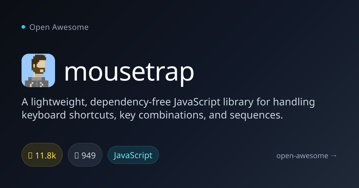 mousetrap — Lightweight Keyboard Shortcut Library | Open Awesome