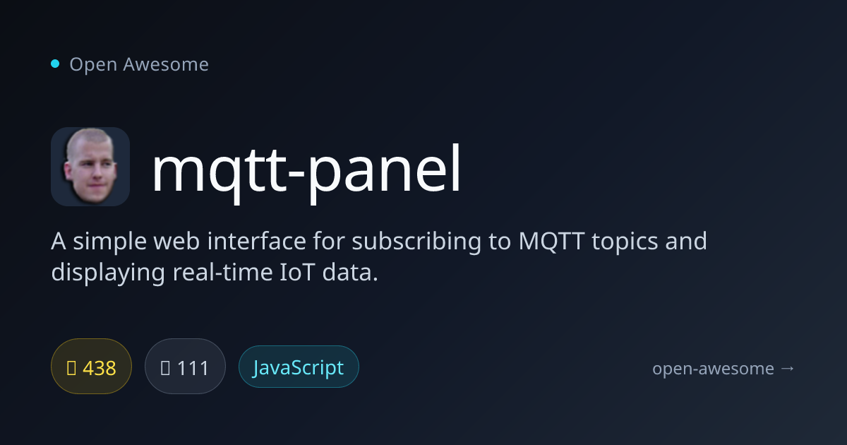 mqtt-panel — Web MQTT Topic Interface | Open Awesome