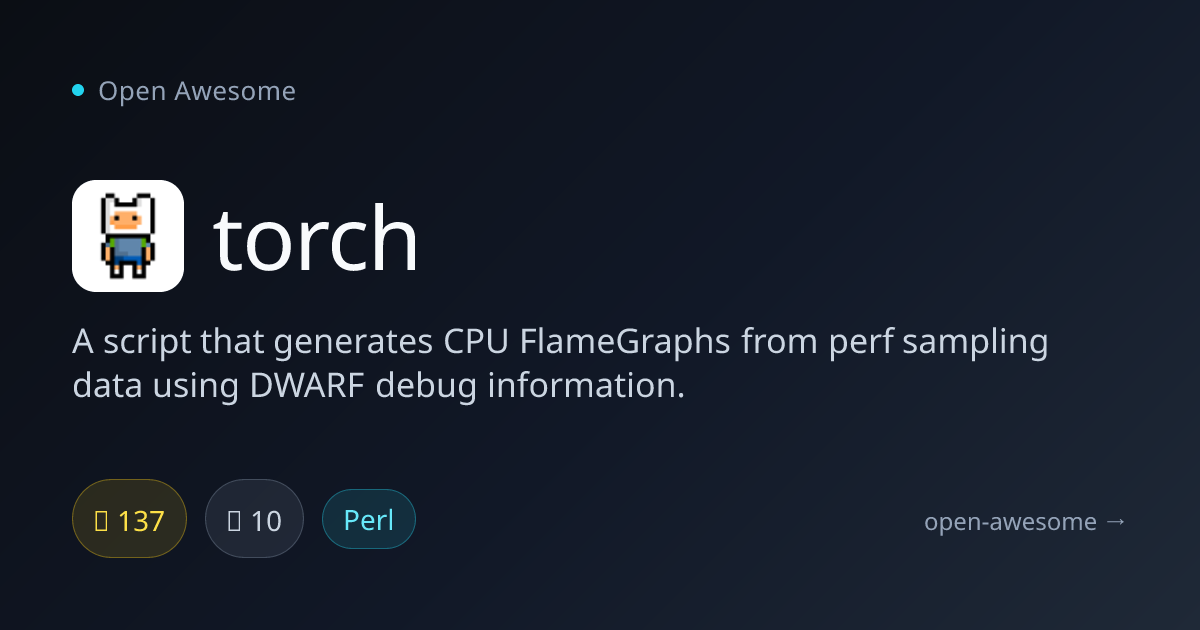 torch — CPU FlameGraph Generator Script | Open Awesome