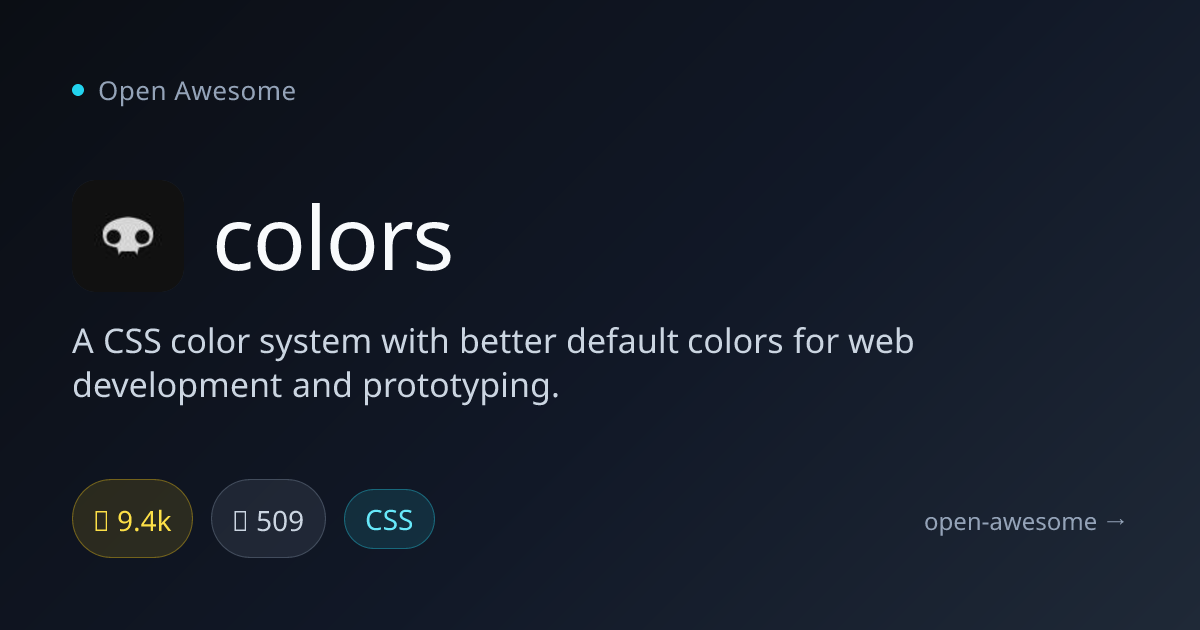 colors — CSS Color System for Web Dev | Open Awesome
