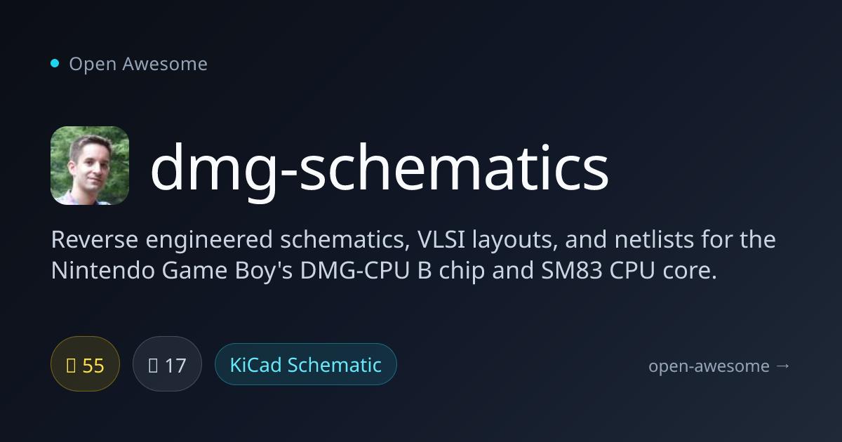dmg-schematics — Game Boy CPU Reverse Engineering | Open Awesome