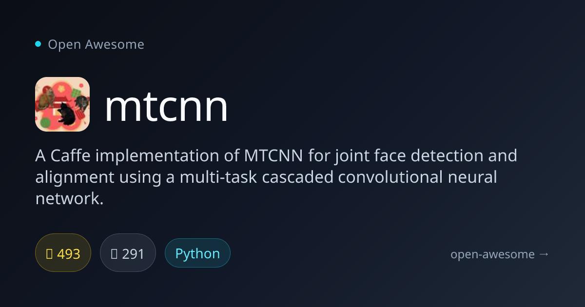 mtcnn — Caffe Face Detection & Alignment | Open Awesome