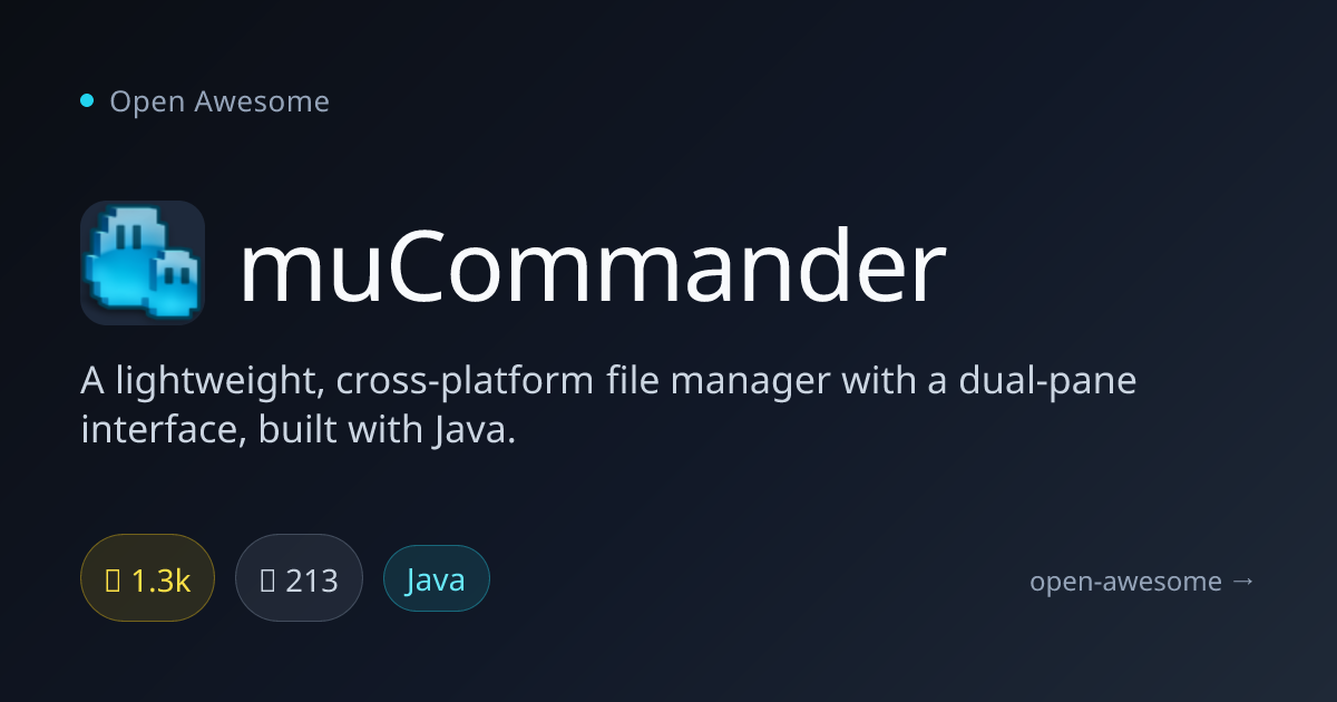 muCommander — Cross-Platform Dual-Pane File Manager | Open Awesome