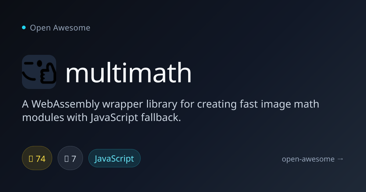 multimath — Wasm Image Math Library | Open Awesome