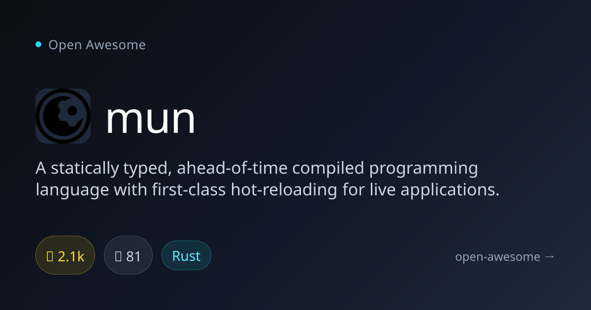 mun — Statically Typed Hot-Reload Language | Open Awesome