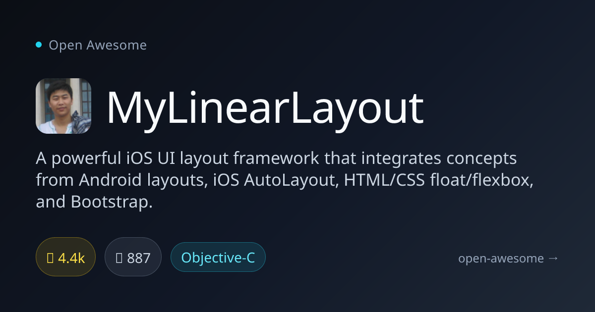 MyLinearLayout — Powerful iOS UI Layout Framework | Open Awesome