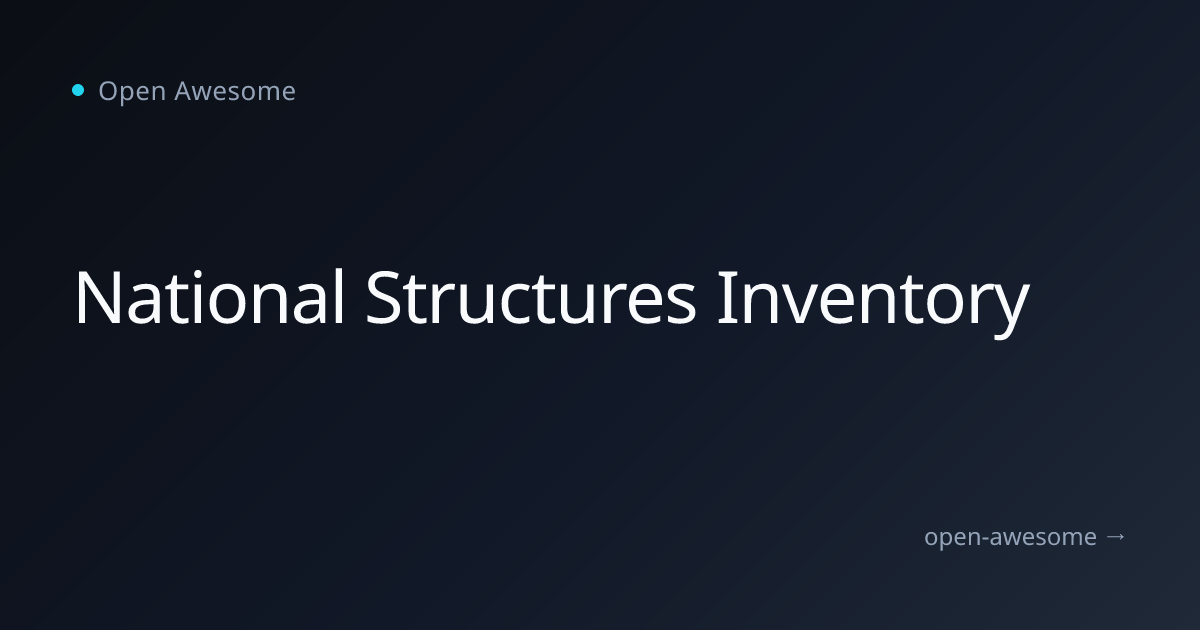 National Structures Inventory | Open Awesome