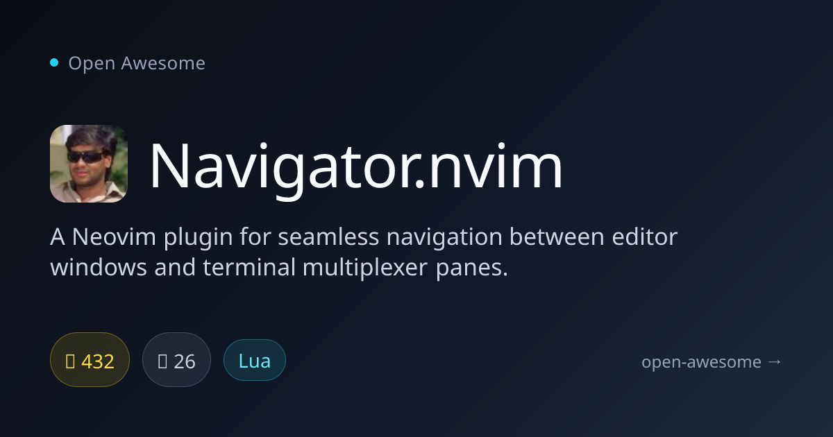 Navigator.nvim — Neovim Window Navigation Plugin | Open Awesome