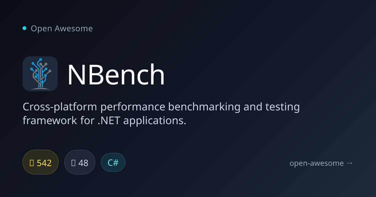 NBench — .NET Performance Benchmarking | Open Awesome