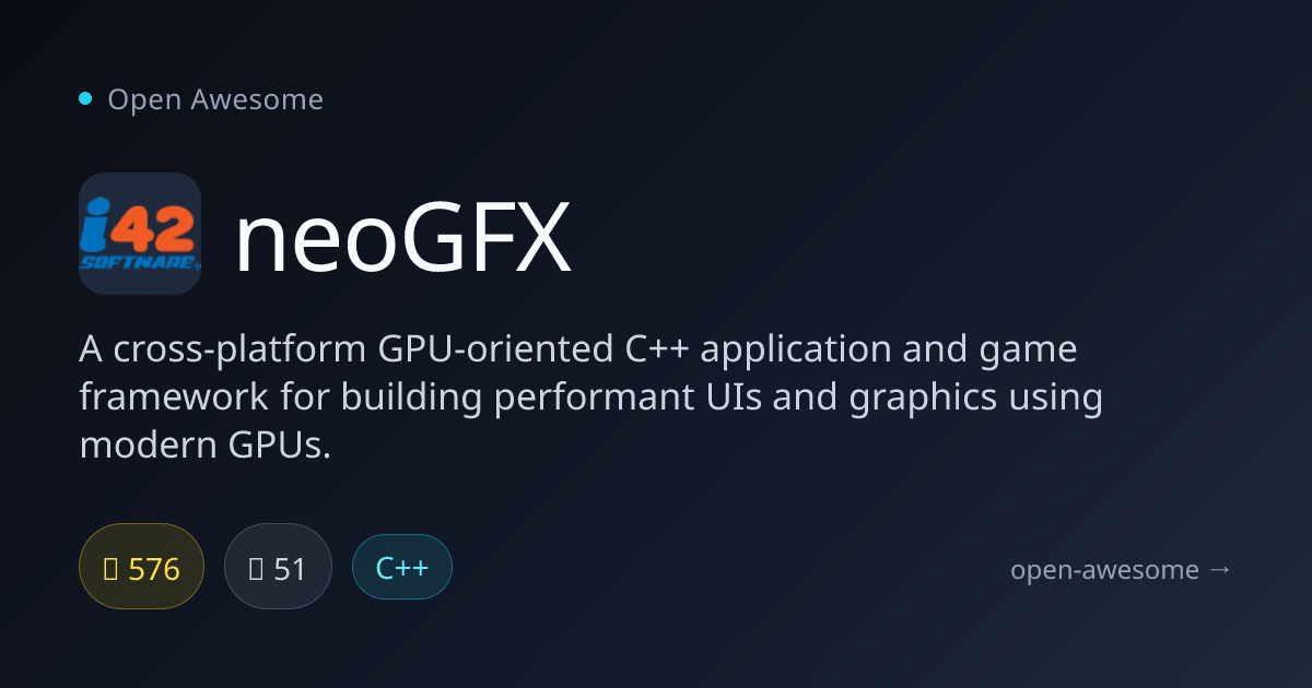 neoGFX — Cross-Platform GPU Framework | Open Awesome