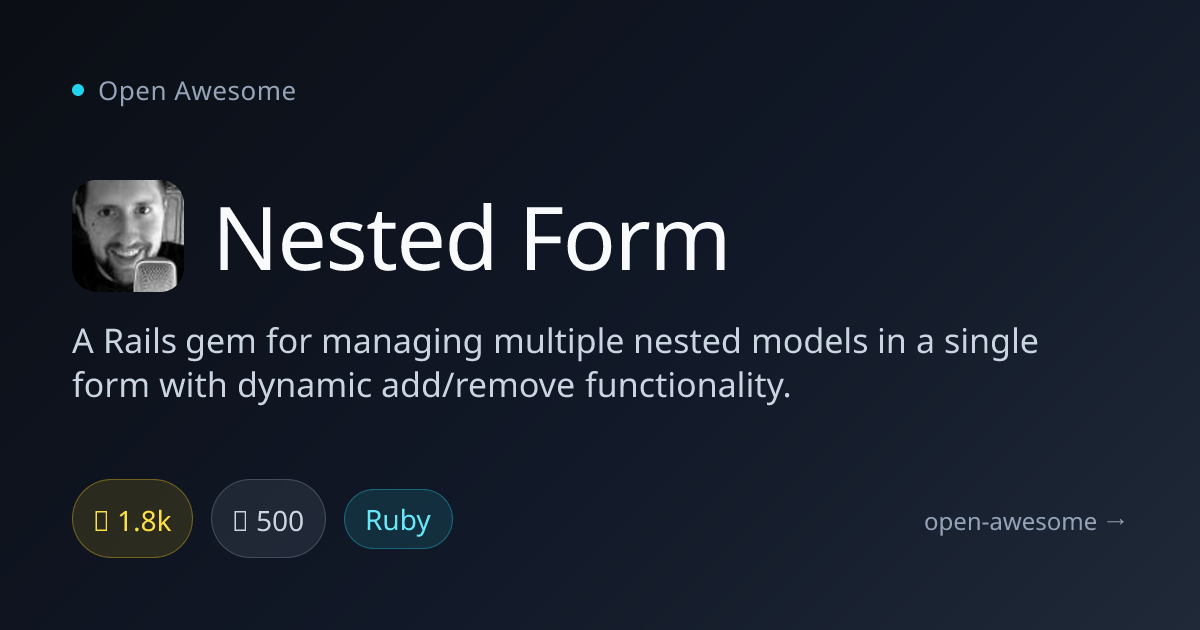 Nested Form — Rails Nested Model Forms | Open Awesome