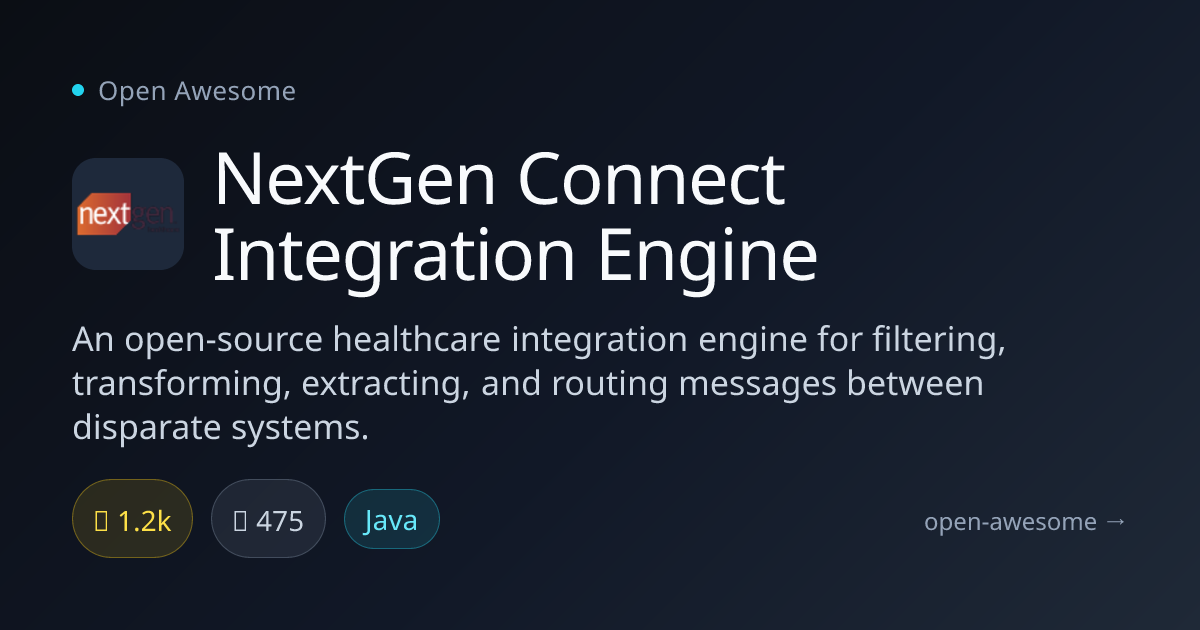 NextGen Connect Integration Engine — Healthcare Integration Engine ...