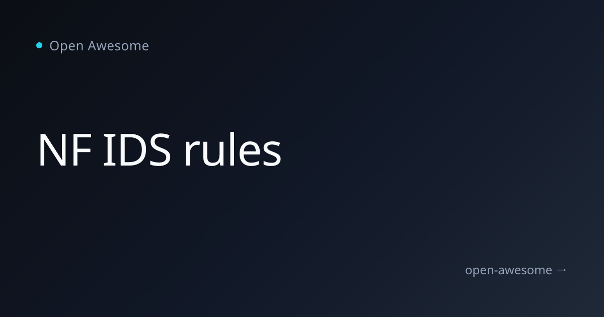 NF IDS rules | Open Awesome