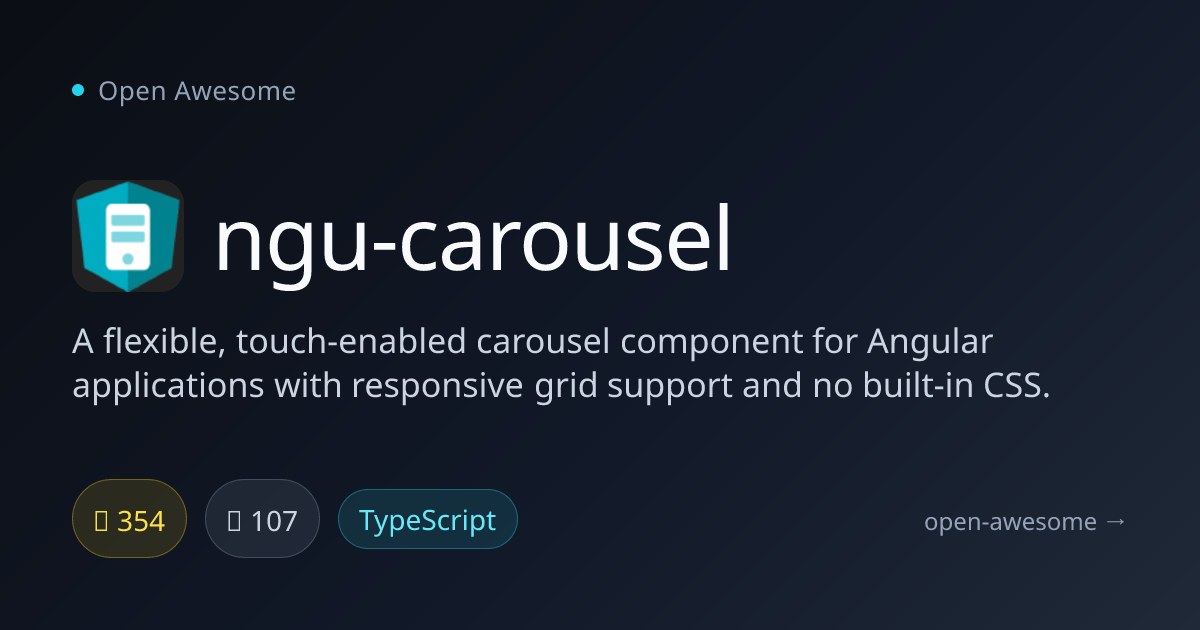 ngu-carousel — Angular Touch-Enabled Carousel | Open Awesome