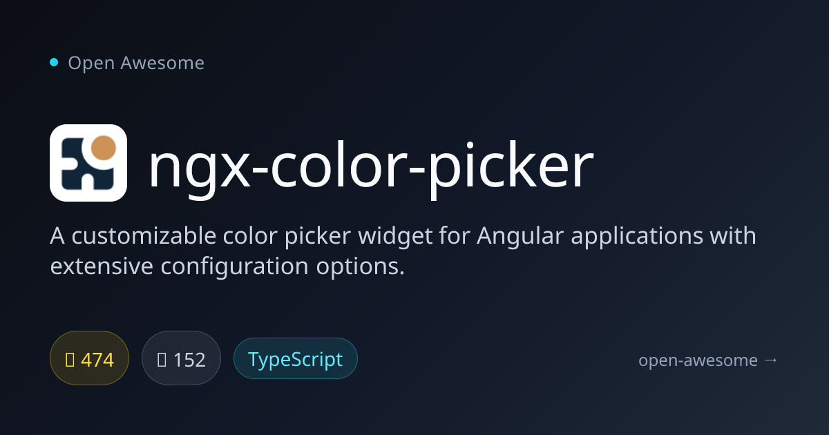 ngx-color-picker — Customizable Angular Color Picker | Open Awesome