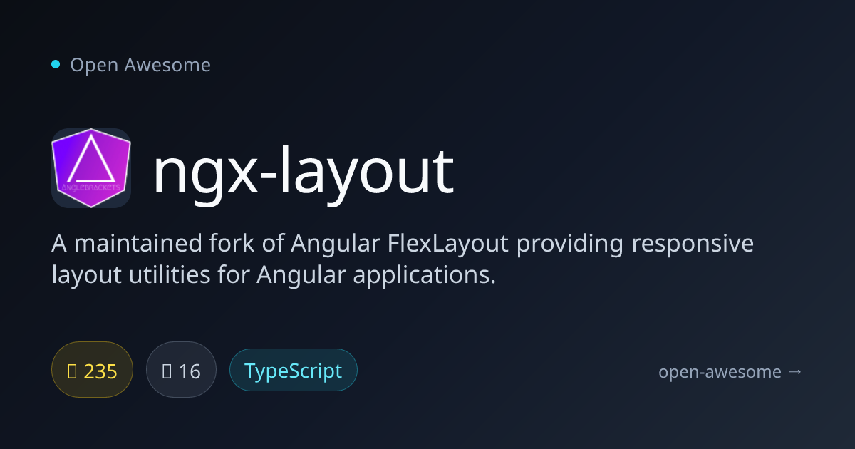 ngx-layout — Angular Responsive Layout Utilities | Open Awesome