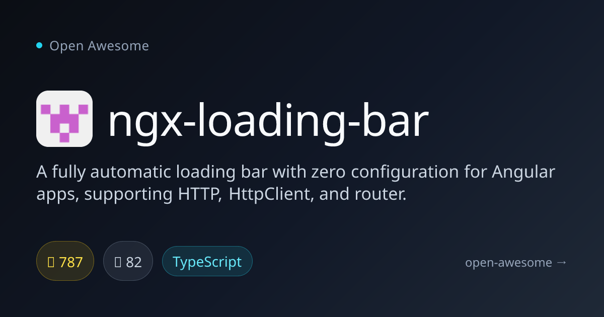 ngx-loading-bar — Automatic Angular Loading Bar | Open Awesome