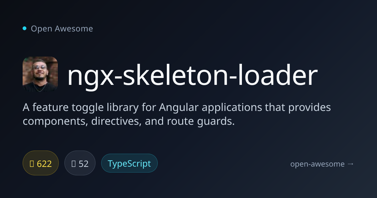 ngx-skeleton-loader — Angular Feature Toggle Library | Open Awesome