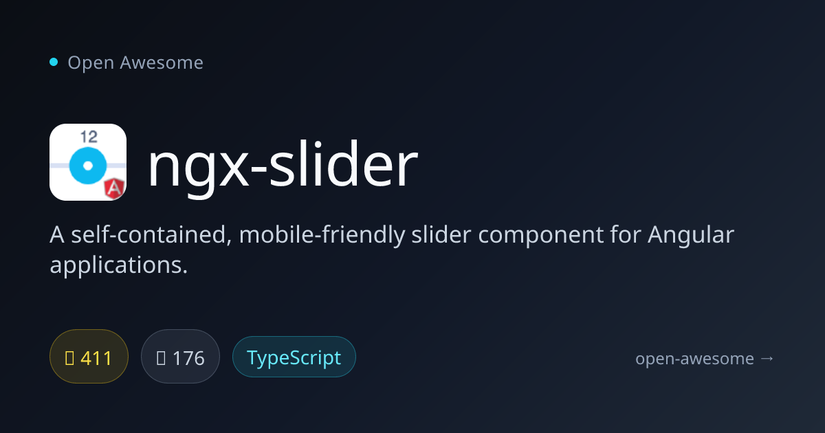 ngx-slider — Mobile-Friendly Angular Slider | Open Awesome
