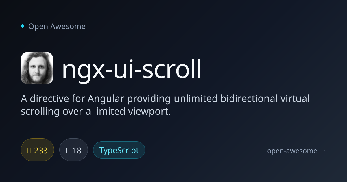 ngx-ui-scroll — Angular Bidirectional Scroller | Open Awesome
